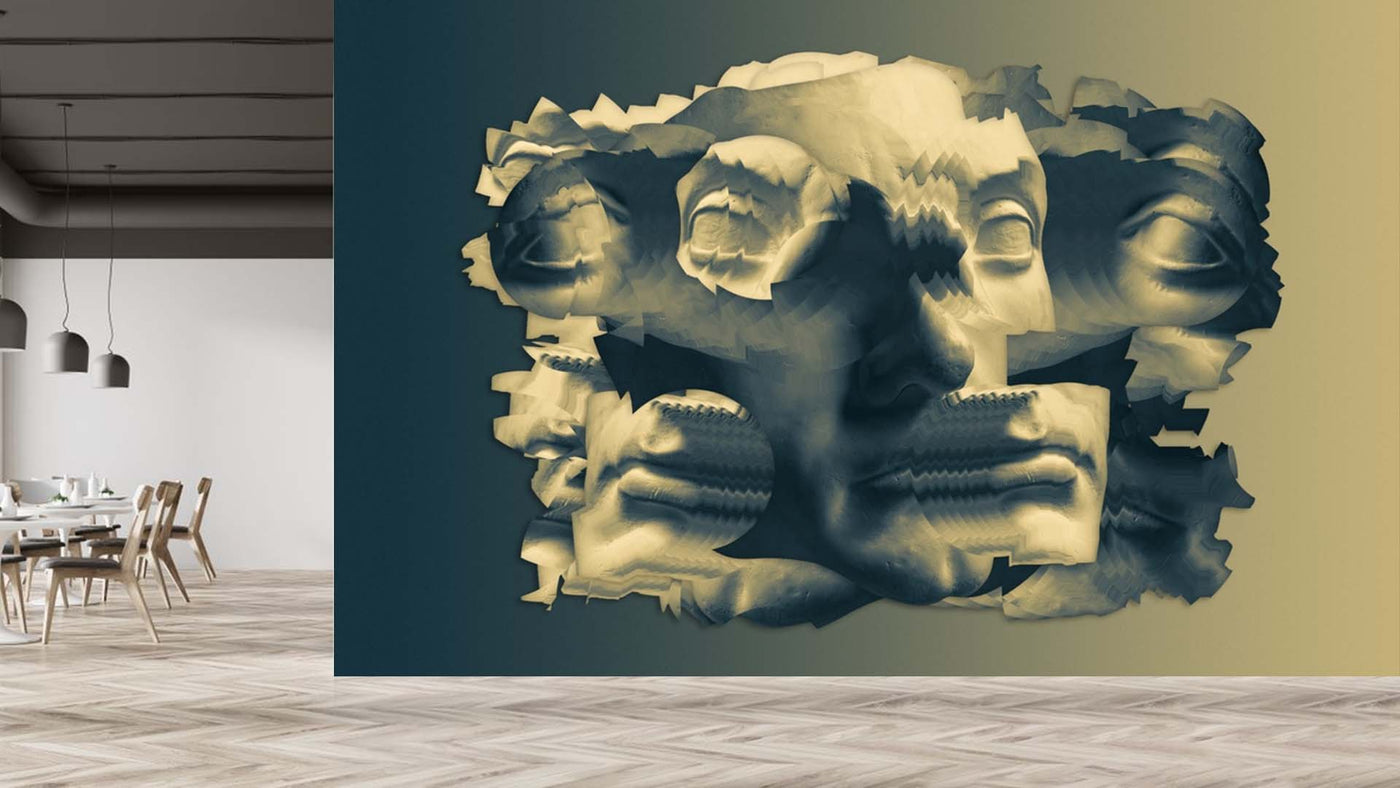 Two Faces Art Ancient Statue Wallpaper