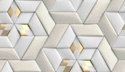 White Gold 3D Flower Pattern Self Adhesive Sticker For Wardrobe