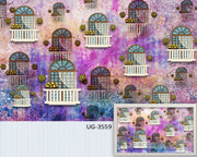 Purple balcony art