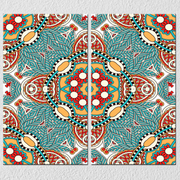 Ethnic Bandana Print, Set Of 2