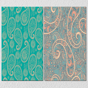 Shades Of Blue Indian Pattern, Set Of 2