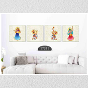 Dance And Harp, Set Of 4