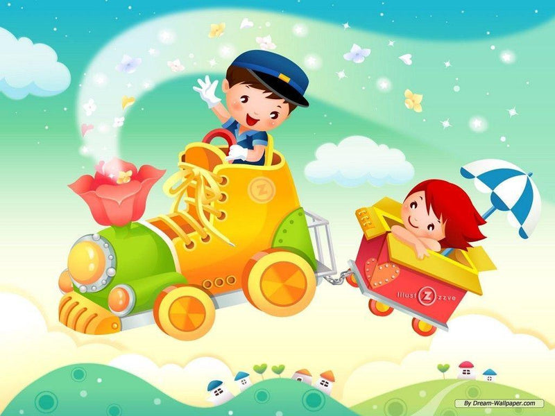 Kids Cartoon School Wallpaper