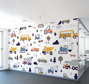Tractors Cars Trees Animals Wallpaper