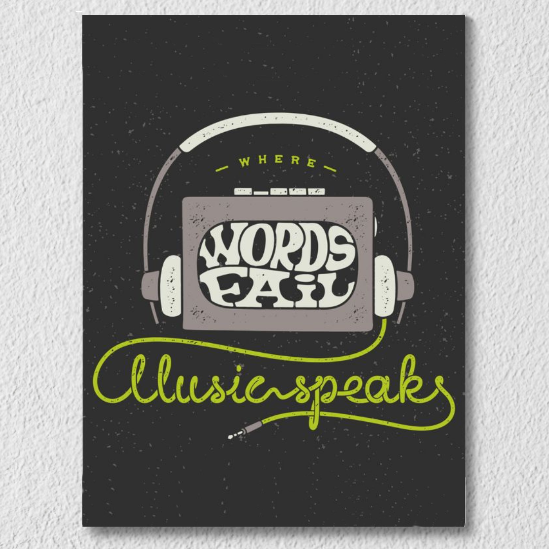 Headphones On Cassette Wall Art