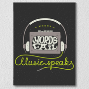 Headphones On Cassette Wall Art