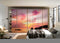 Sunset In Pink Sky Self Adhesive Sticker For Wardrobe