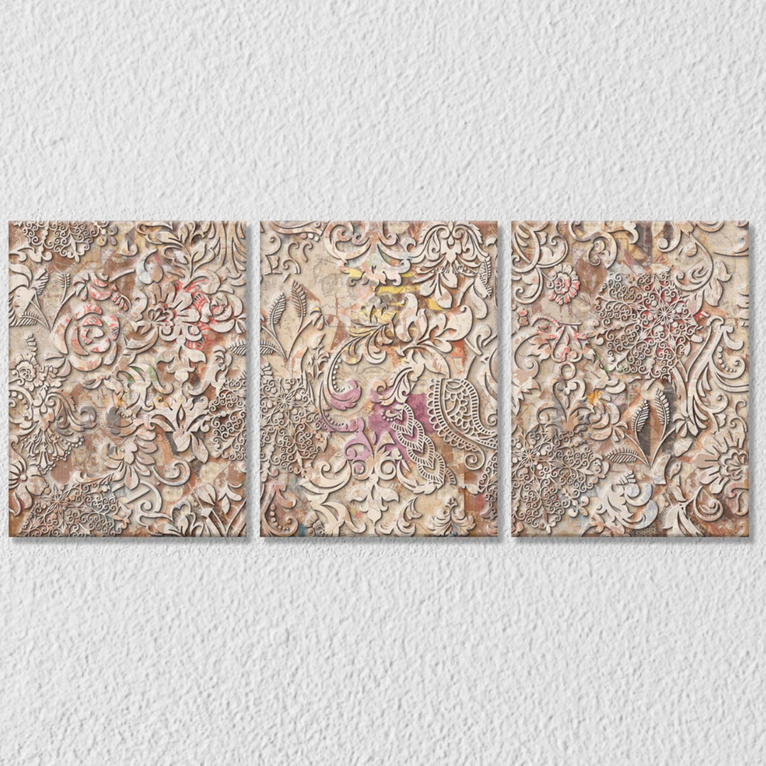 Carved Wall Art, Set Of 3