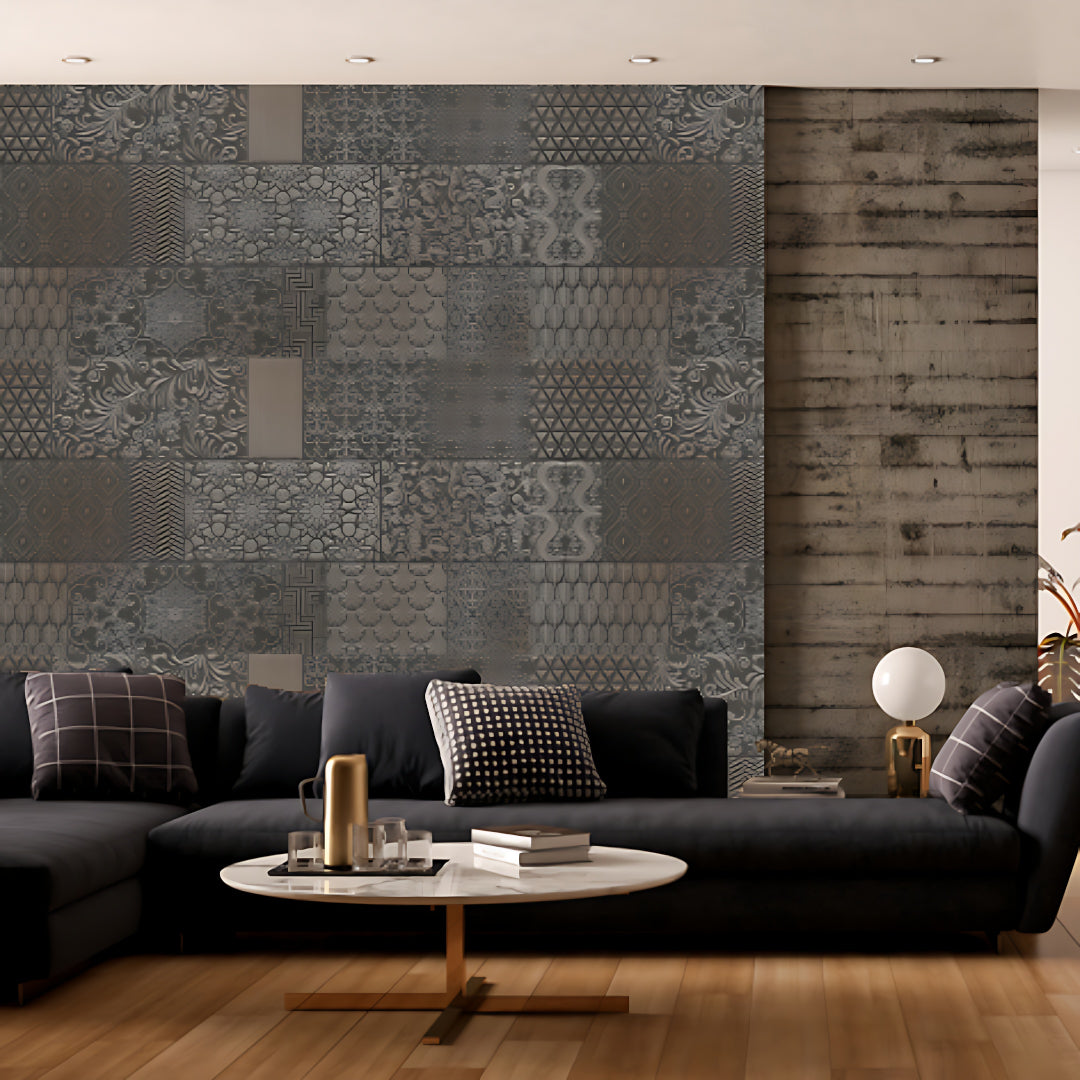 Grey Morrocan tile Customised Wallpaper