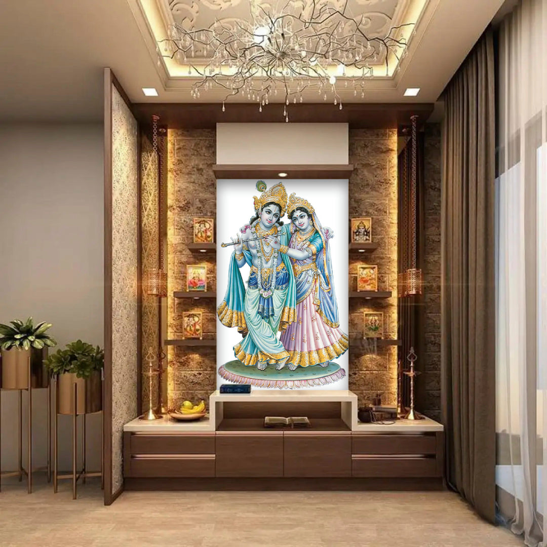 Radha Krishna white Wallpaper