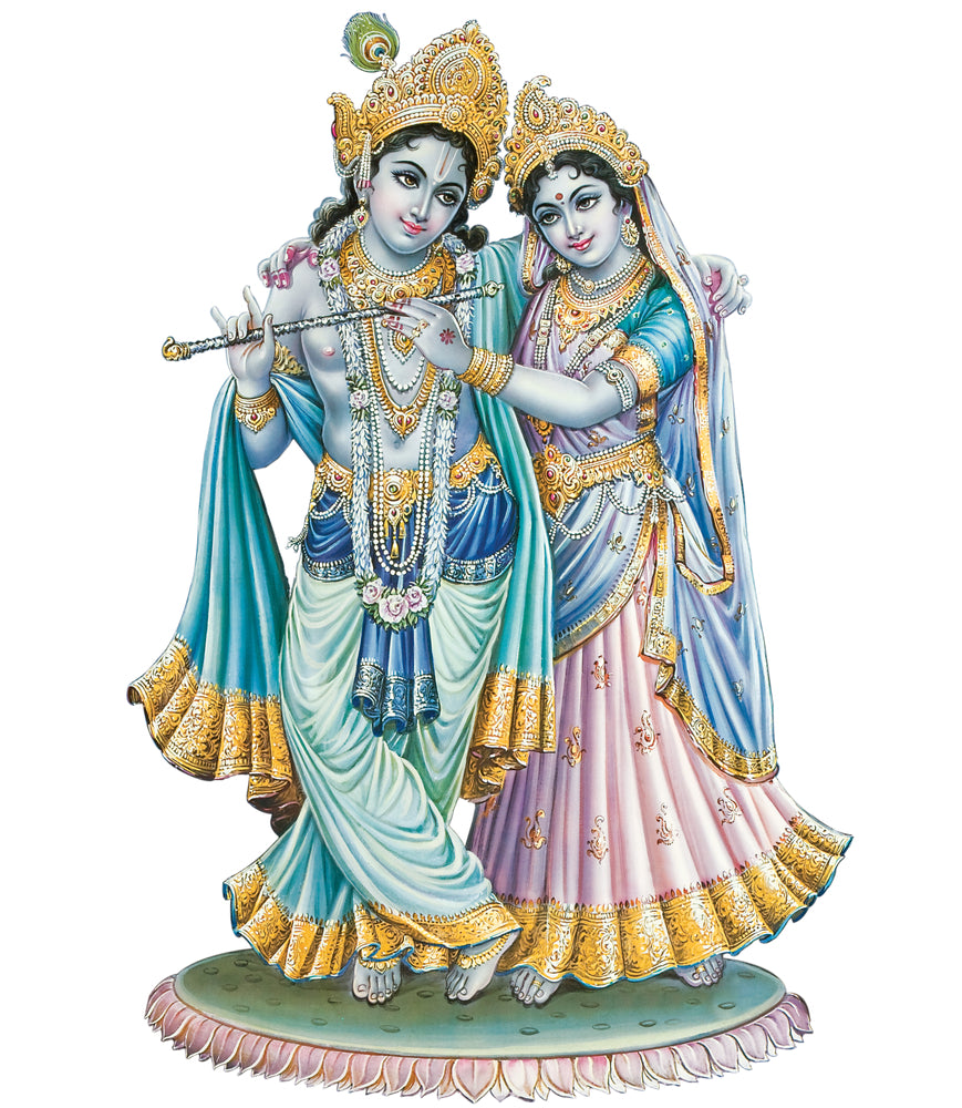 HD wallpaper Lord Krishna And Mirabai Radha and Krishna wallpaper God white  background  Wallpaper Flare