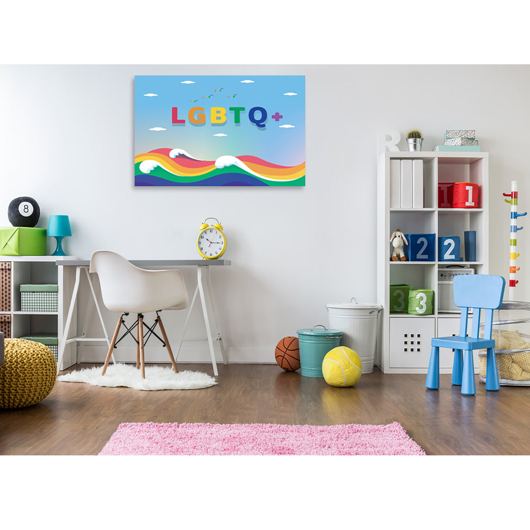 Colourful LGBTQ In Sky Self Adhesive Sticker Poster