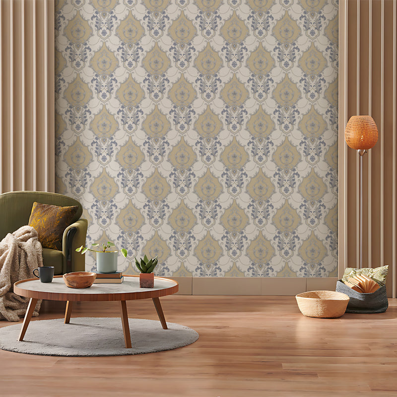 Moksh Damask Traditional Wallpaper