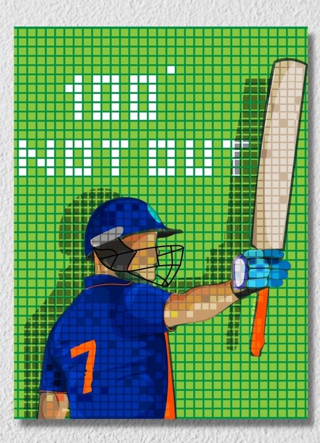 Cricket Batsman Wall Art