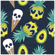 Pineapple Skull Art Self Adhesive Sticker For Refrigerator