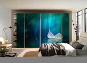 White Transparent Art Self Adhesive Sticker For Wardrobe