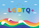 Colourful LGBTQ In Sky Self Adhesive Sticker Poster
