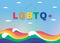 Colourful LGBTQ In Sky Self Adhesive Sticker Poster