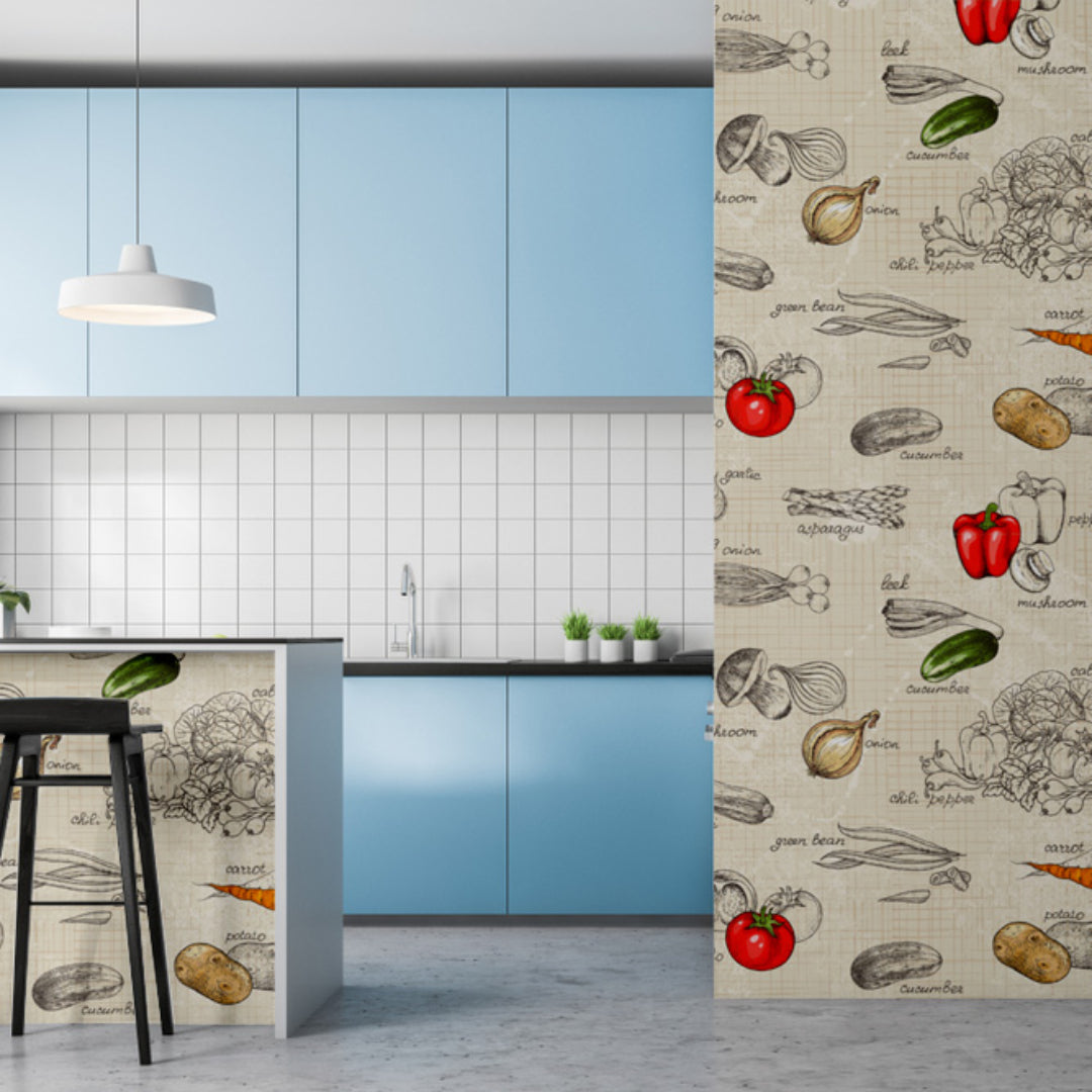Veggies Sketch Customize Wallpaper