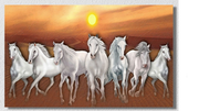7 Horses Landscape Wall Art 15