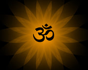 Brown Om Art Self Adhesive Sticker Poster