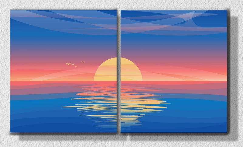 Sunset And Sunrise Wall Art 8, Set Of 2