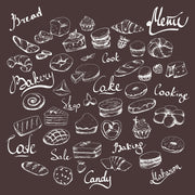 Bakery Sketch Art Customize Wallpaper