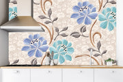 Beautiful Kitchen Tiles Pattern Customised Wallpaper