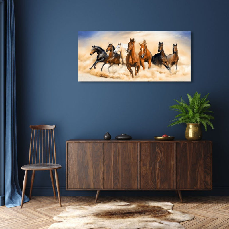 7 Horses Landscape Wall Art 8