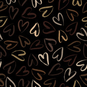 Heart On Black Art Self Adhesive Sticker For Refrigerator
