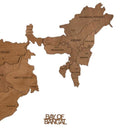 3D Wooden Indian Map Chestnut