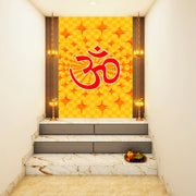 Pink Om Self Adhesive Sticker Poster