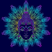 Lord Buddha Art Self Adhesive Sticker For Refrigerator
