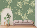 Leaves Pattern Customized Wallpaper