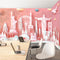 Pink White City Wallpaper