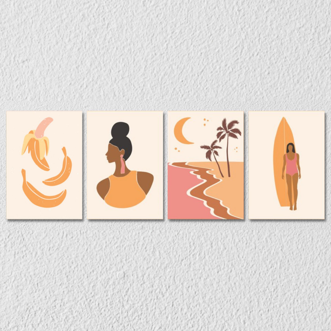 Beach Inspired Wall Art 11, Set Of 4
