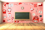 Doodles Pink School Wallpaper
