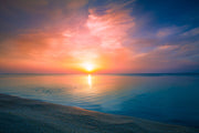 Sunset In Lake Self Adhesive Sticker For Wardrobe