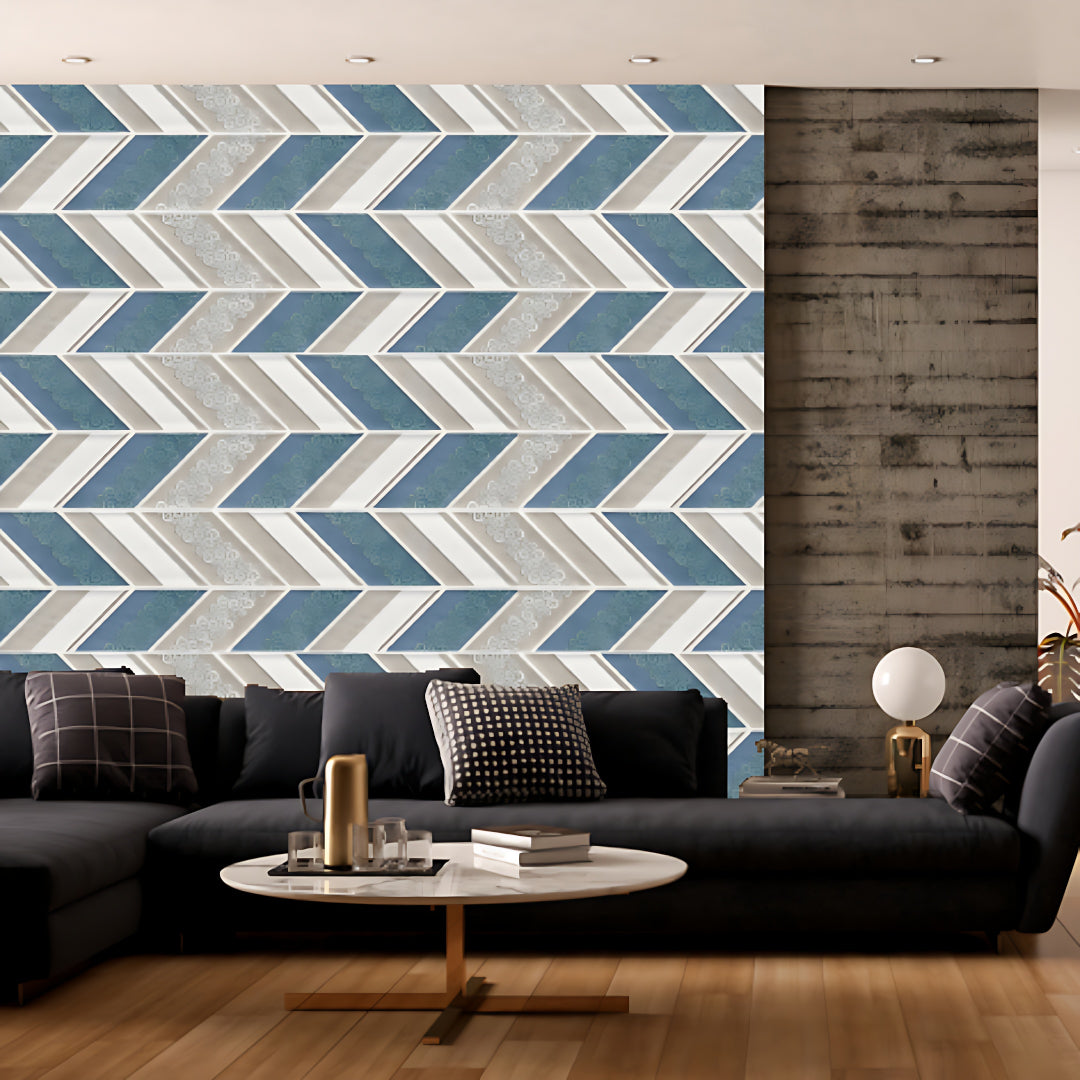 Horizontal Chevron tile Customised Wallpaper