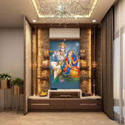 Royal Painted Radha Krishna Wallpaper