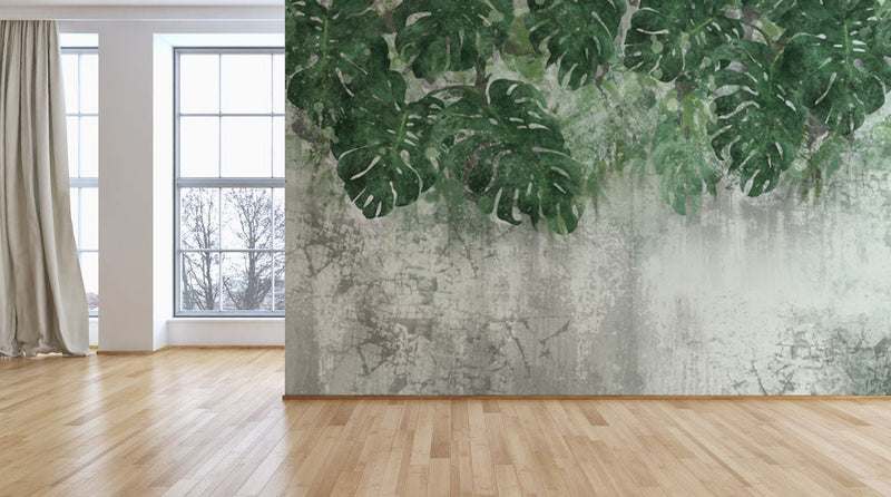 3D Leaves Design Tropical Wallpaper