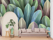 Leaf Seamless Pattern Customized Wallpaper