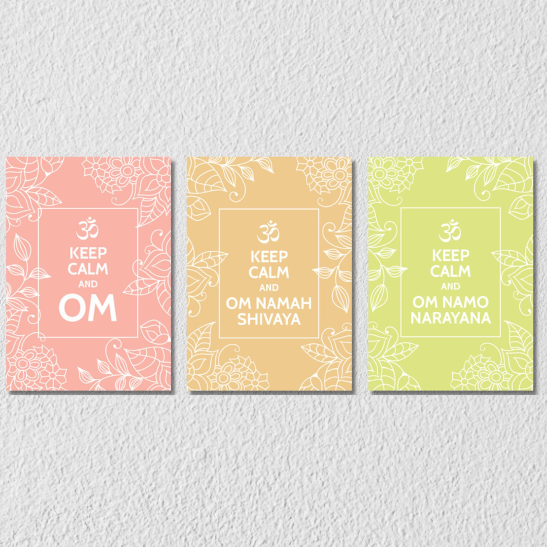Yoga Wall Art, Set Of 3