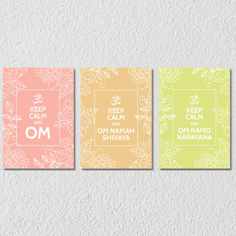 Yoga Wall Art, Set Of 3