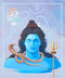 Shiv In Blue Art  Self Adhesive Sticker Poster