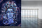 Lord Shiva Face Blue Wallpaper