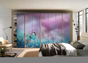 Butterfly Painting Self Adhesive Sticker For Wardrobe