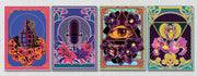 Psychedelic Wall Art, Set Of 4