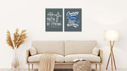 Jesus Quote Typography Wall Art, Set Of 2