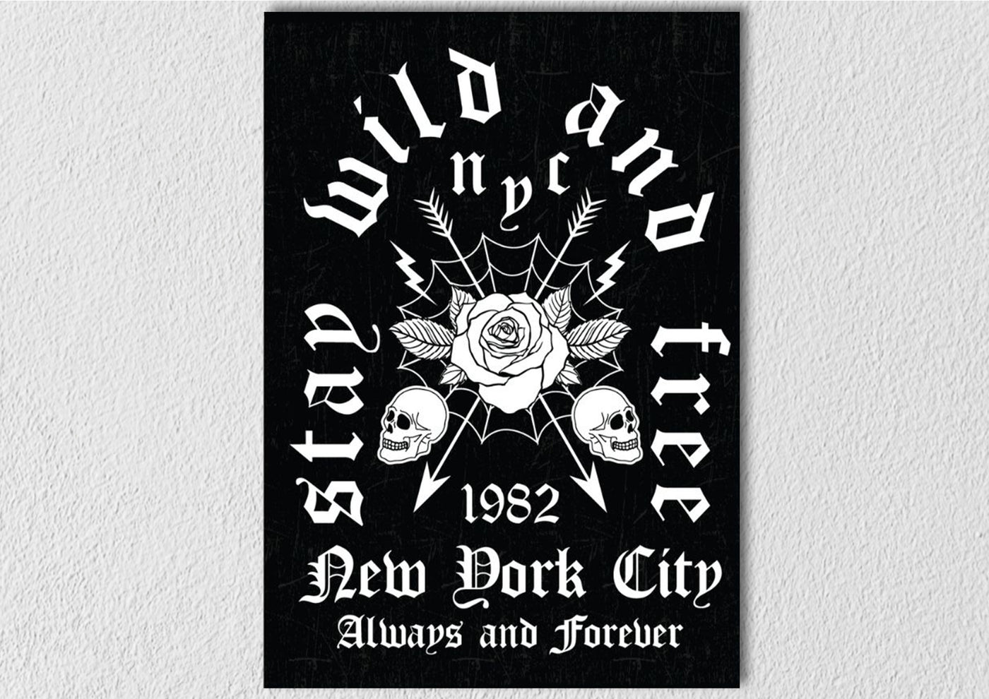 Stay Wild Skeleton Art